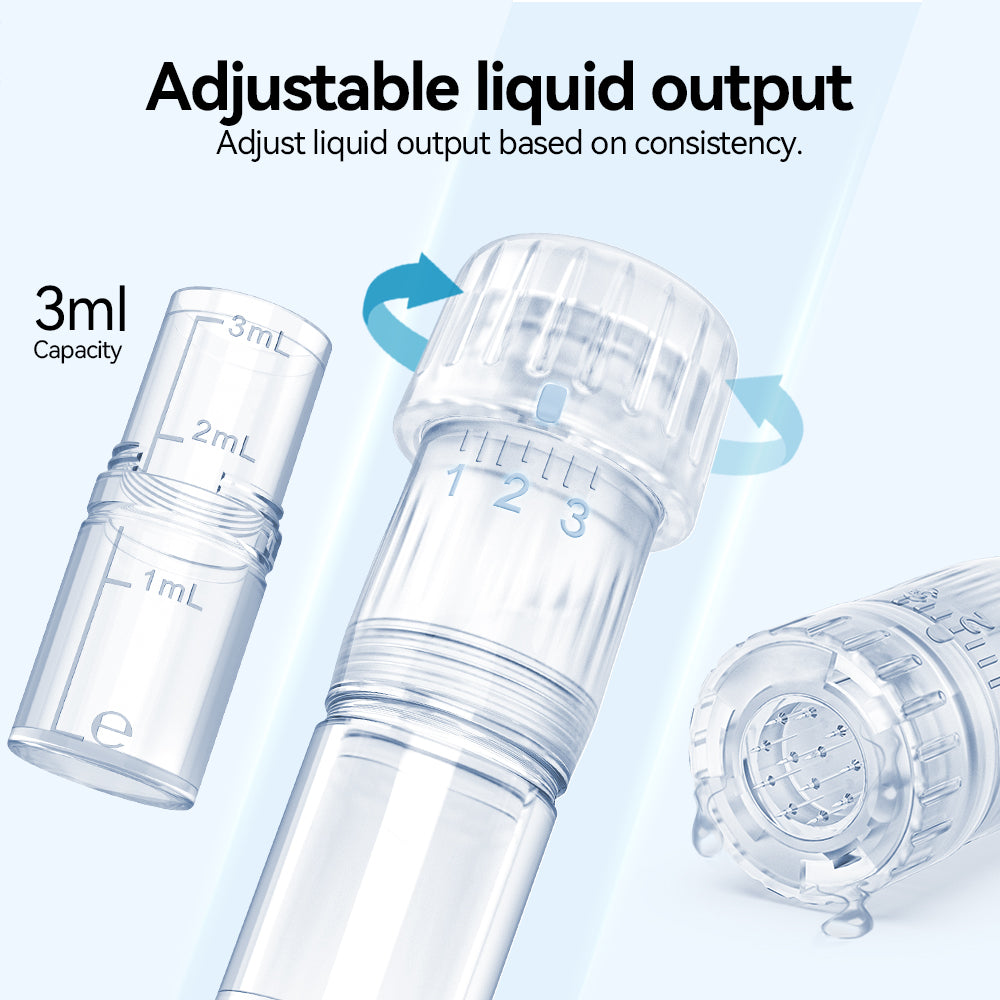 Takungan kartrij Hydra Pen H5 boleh tanggal 3 ml dan gelang pelaras aliran manual